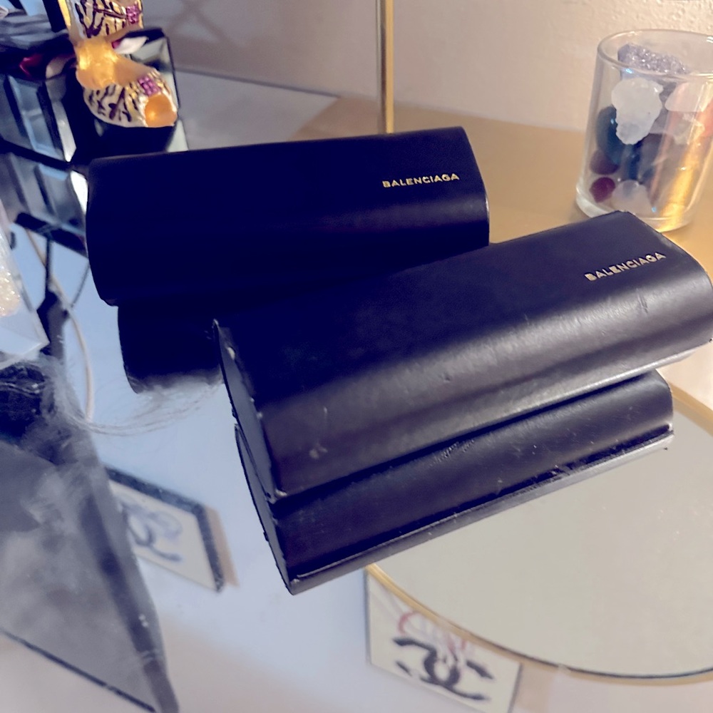 2 Balenciaga sunglass cases for sale - sunglasses not included
